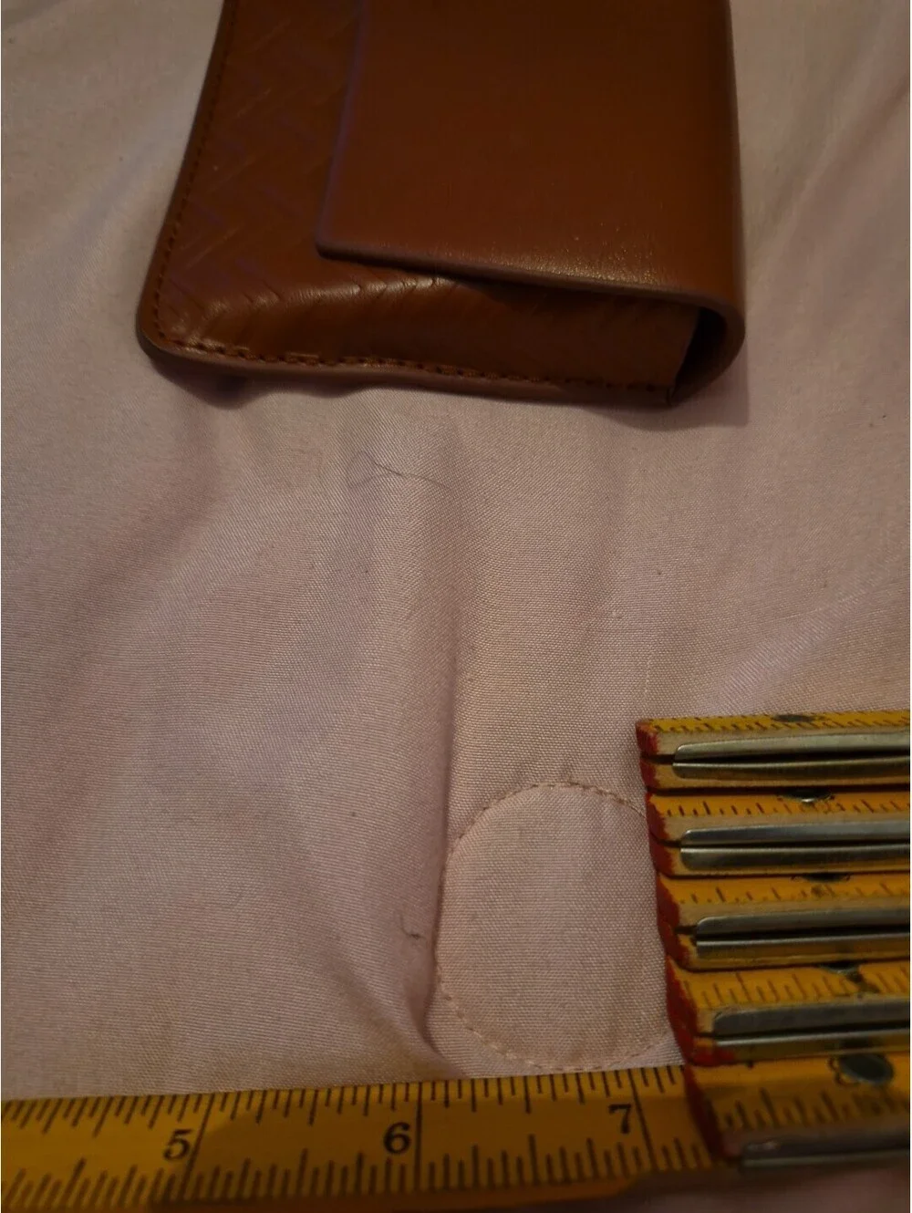 MISSONI TAN LEATHER SUNGLASSES CASE FELT LINED MAGNETIC CLOSE NWOT